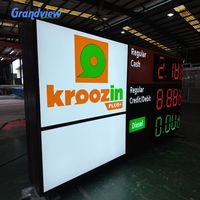 Affichage LED 7 Segments pour Prix du Gazole Extérieur, Écran Vert Rouge 8.88 9/10, Étanche IP65, Panneau de Station-Service, SDK OEM