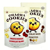 Sachet d'emballage alimentaire personnalisé pour bonbons, snacks, biscuits, avec fermeture éclair thermoscellable, pochette verticale refermable