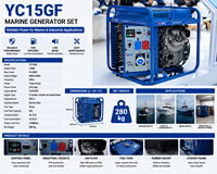 Groupe électrogène diesel ouvert SCDC Yuchai YC15GF 15 kW monocylindre refroidi par air à démarrage électrique pour alimentation de secours industrielle