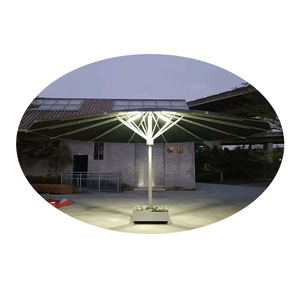 Sombrilla LED de gran resistencia para exteriores, 5M/6M/7M, gran tamaño, para hotel, restaurante, proveedor de paraguas - Product Image 4