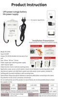 Mini UPS 12V 2A, alimentation sans interruption, adaptateur d'alimentation de secours à longue autonomie pour caméras intérieures et extérieures
