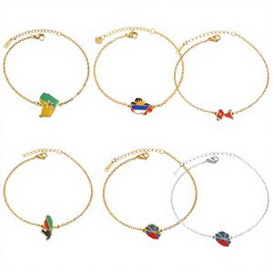 Pendentif Carte de la Guyane Française, de la <span class=keywords><strong>Martinique</strong></span>, d'Antigua, de la Guadeloupe et de la Réunion, <span class=keywords><strong>Bijoux</strong></span> de Mariage en Acier Inoxydable Plaqué Or pour Femme # 539362 - Product Image 2