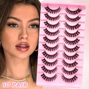 Caja <span class=keywords><strong>de</strong></span> Pestañas Postizas <span class=keywords><strong>de</strong></span> Visón Sintético, Suministros <span class=keywords><strong>de</strong></span> <span class=keywords><strong>Belleza</strong></span>, Pestañas Hechas a Mano al <span class=keywords><strong>por</strong></span> <span class=keywords><strong>Mayor</strong></span>, 10 Pares <span class=keywords><strong>de</strong></span> Pestañas Hechas a Mano - Product Image 3