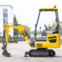 Mini-excavatrice TOROS 1 tonne certifiée CE, compacte, à chenilles, pour travaux de construction en verger, directement de l'usine