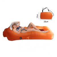 Neueste benutzer definierte aufblasbare Liege Strand bett Stuhl wasserdichte Anti-Air Leaking Air Lazy Sofa Couch mit Kissen Outdoor Camping