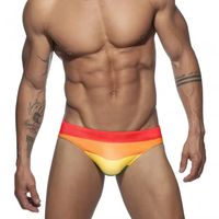 Short de Bain Triangle Respirant en Spandex/Nylon pour Homme avec Taille Élastique pour Plage Surf Natation