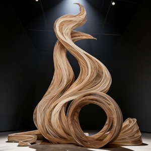Sculpture géante en organza fluide, installation artistique faite à la main <span class=keywords><strong>pour</strong></span> toile de fond de mariage, décoration de fenêtre, événement de luxe, cérémonie - Product Image 6