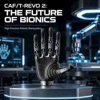 Hirobot Nuevo Tipo de Mano Robótica Biónica Humanoide A2CA-Revo 2, Caja de Engranajes de Motor, Accionamiento Servoeléctrico, IP54, 28W/28V, Compatible con PLC
