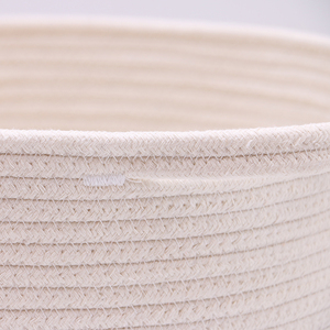 Haute Qualité Blanc Résistant à La Saleté Coton Fil Rond Débris Grand Seau De Rangement Panier De Rangement De Jouets - Product Image 4
