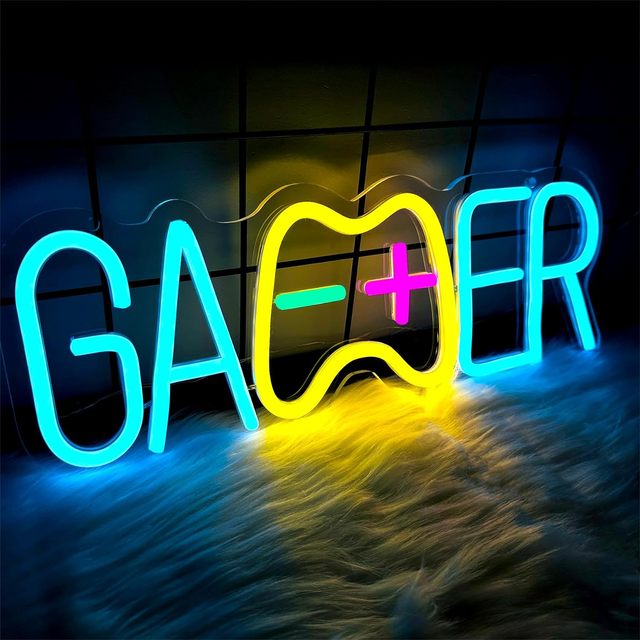 USB Powered Retro Game LED Neon Lights Gamers Perfect Game Room Decor Man Cave Christmas Decoration Gaming Neon Sign Gift Teens