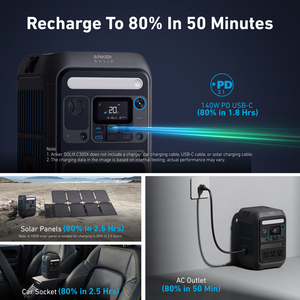 Anker SOLIX C300X สถานีไฟฟ้าพกพาขนาดกะทัดรัด 288Wh 300W พร้อมเต้ารับ AC DC และพอร์ตชาร์จ 7 ช่องสำหรับการเดินทาง - Product Image 3