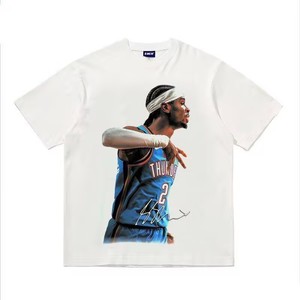 <span class=keywords><strong>Camiseta</strong></span> de <span class=keywords><strong>baloncesto</strong></span> Alexander Print Heavyweight para hombre |   Estilo Vintage Americano, Corte Holgado, Moderno y Versátil para <span class=keywords><strong>Estudiantes</strong></span> - Product Image 3