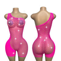 Voir à travers Combinaison Strass Danseuse Exotique Costume Designer Exotic Dancewear Dancer Outfits Exotic Exotic Stripper Outfit