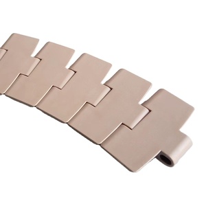 Bảng Top chuỗi đá đen chuỗi 880325 880450 nhựa POM chuyển đường cong băng tải Màu Cà Phê chai Side flexing chuỗi - Product Image 1