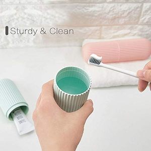 Porte-brosse à dents portable en deux parties, durable, moderne, <span class=keywords><strong>vert</strong></span>, rose, blanc, en plastique, étui <span class=keywords><strong>de</strong></span> voyage, ensembles <span class=keywords><strong>de</strong></span> <span class=keywords><strong>salle</strong></span> <span class=keywords><strong>de</strong></span> <span class=keywords><strong>bain</strong></span> pour le camping, vente en gros - Product Image 6