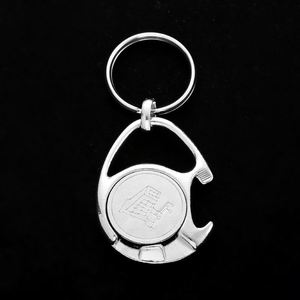 Blank Custom Logo China Manufacturer <b>Personalized</b> Metal Coin Holder <b>Keychain</b> Shopping Cart Bottle Opener Chip Trolley Token Coin - Product Image 1