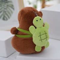 Porte-clés en peluche Capybara, petit, doux, rembourré en coton PP, multi-styles, personnalisable pour la rentrée scolaire, breloque de sac, OEM