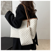 Ensemble 2 Pièces Luxe 2024 Sacs à Main de Marque pour Femmes, Sac Messager et Sac à Épaule en Cuir PU, Grand Sac Fourre-tout Zippé