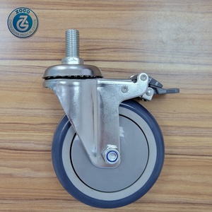 5 polegada 125mm Swivel Brake <span class=keywords><strong>Heavy</strong></span> Duty Rodízio Rodas para Macas - Product Image 4