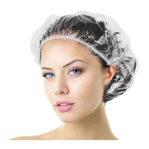 Gorro de Ducha Impermeable Desechable de Plástico con Logotipo Personalizado Impreso - Product Image 1
