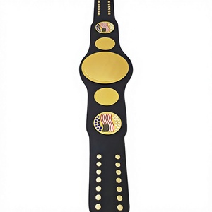 Ceinture de championnat d'arts martiaux professionnelle sur mesure, robuste, en cuir de vache et boucle en alliage, haute résistance et écologique - Product Image 1