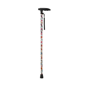 Aluminum Alloy <b>Walking</b> <b>Stick</b> Printed Design 83-95cm Adjustable For Elderly Support - Product Image 1