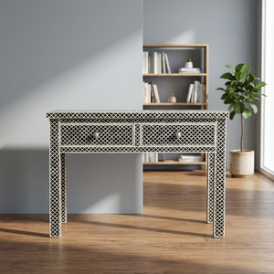 Furniture Supply Modern Coffee <b>Table</b> Living Room Office Wall <b>Side</b> Display Cabinet Bone Inlay Unique <b>Storage</b> Two Drawers Portable - Product Image 1