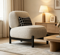Fauteuil de salon moderne en acier inoxydable, ergonomique et durable, pour la maison, le salon, l'appartement, la salle à manger, l'hôtel, la villa, confortable