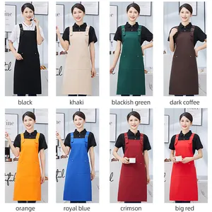 Uniforms Salon Apron Hotel Restaurant Bar Uniforms 100% Cotton Waterproof Apron Custom Logo