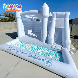 Château gonflable à double toboggan bleu pastel pour <span class=keywords><strong>location</strong></span> de fête, intérieur/extérieur, <span class=keywords><strong>pas</strong></span> <span class=keywords><strong>cher</strong></span>, avec souffleur d'air - Product Image 6