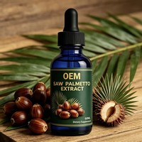 Gouttes liquides de palmier nain OEM personnalisées de qualité supérieure, absorption rapide, soutien de la prostate masculine, supplément à base de plantes, approvisionnement direct usine
