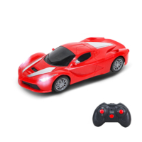Voiture de sport télécommandée RC à l'échelle 1:18 HTL, simulation de supercar, avec lumières LED, véhicule jouet en plastique durable pour enfants, cadeau