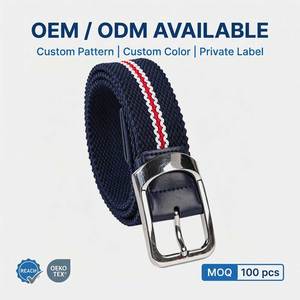 <span class=keywords><strong>Ceinture</strong></span> de baseball tressée <span class=keywords><strong>élastique</strong></span> pour <span class=keywords><strong>homme</strong></span>, OEM/ODM, pour sports de plein air, avec boucle ardillon en alliage réglable, en tissu tissé extensible, pour le golf - Product Image 1