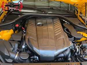 Couverture de moteur en fibre de carbone PU pour Toyota GR <span class=keywords><strong>Supra</strong></span> A90 A91 <span class=keywords><strong>Mk5</strong></span>, remplacement du capot moteur, garniture intérieure du capot, kit carrosserie - Product Image 4