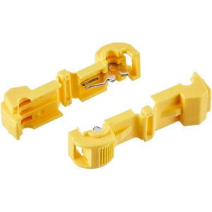 Yellow T-Wire Connection <b>Clamp</b> 100Pcs Electrical Wire Connector For <b>Quick</b> Splice Joining - Product Image 1