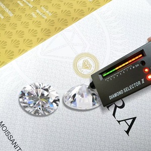 Prix de gros Moissanite, Pierre précieuse Moissanite taille brillant rond GRA VVS, Moissanite qui passe le test du diamant - Product Image 1