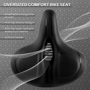 Selle de vélo personnalisée en Chine pour VTT, design sphérique, siège épaissi confortable avec sac - Product Image 5
