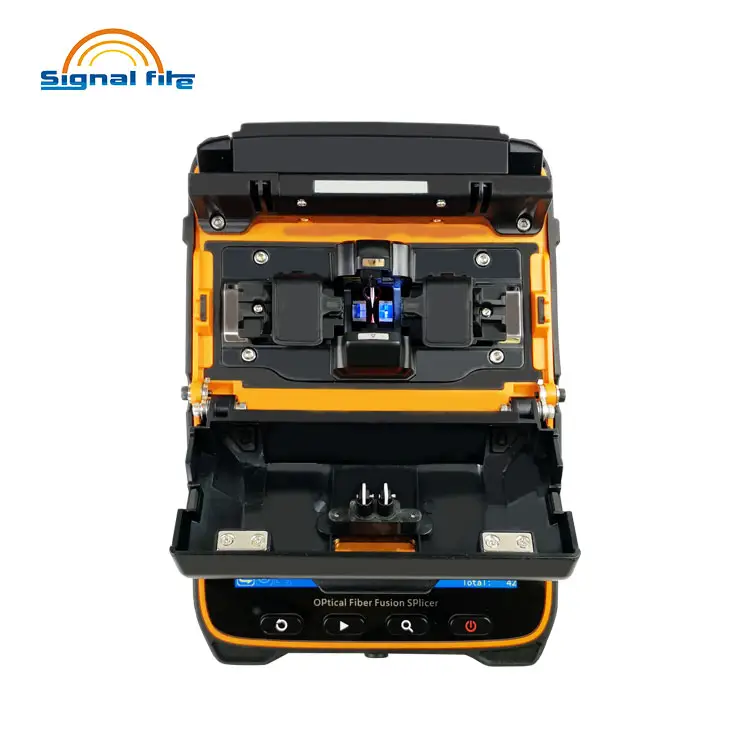 AI-9 6 motorlar FTTH Fiber optik ekleme makinesi optik Fiber füzyon Splicer/OTDR optik güç ölçer OPM VFL ışık kaynağı