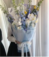 Papier de soie coloré, papier cristal, fleurs aux couleurs bonbon, bouquet de fleurs, papier de soie transparent, papier d'emballage