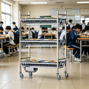 <span class=keywords><strong>Chariot</strong></span> <span class=keywords><strong>de</strong></span> rangement à <span class=keywords><strong>3</strong></span> niveaux en acier inoxydable pour cuisine avec bac <span class=keywords><strong>de</strong></span> récupération des eaux - Product Image 3