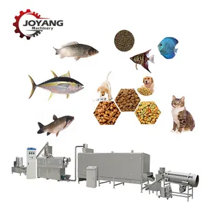 Extrusoras de linha de máquina de produção de alimentos secos para cães e gatos de estimação com distribuição flexível