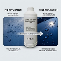 Revêtement rapide sans essuyage 1:200 concentré hydrophobe anti-salissure facile à utiliser, revêtement nano en spray en gros, produits d'entretien pour carrosserie automobile