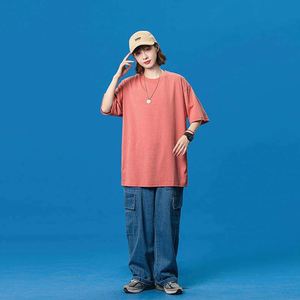 Custom 250GSM Round Collar Short Sleeve Oversized Printed T-shirt 100% Cotton Men's Loose Sport T-shirt - Product Image 3