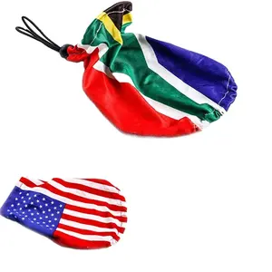 足球比赛汽车后视镜旗，南非定制设计标志足球俱乐部队旗，汽车后视镜盖