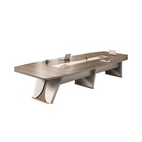 Chaise de conférence - Bord biseauté - Plaque en bois de haute qualité - Boîte de charge multifonctionnelle - Design moderne - Écologique