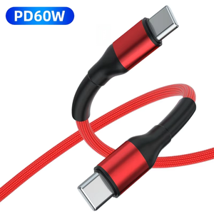 In serie In lega di alluminio 5A trasmissione dati In Nylon intrecciato PD60W durevole cavo di tipo C - Product Image 1