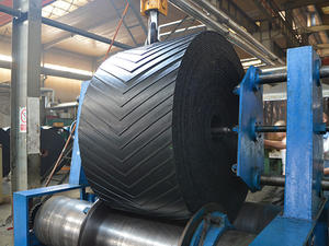 Özel balıksırtı Steady sabit kauçuk konveyör bant demir cevheri için 100mm desenli yükleme konveyör bant - Product Image 6