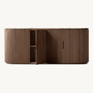 ריהוט יוקרתי ארון מקורה 4 דלת כניסה ארון עץ מלא עם אחסון לסלון מטבח חדר משק בית מלון - Product Image 6