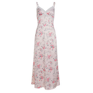 Vestido Maxi Romántico con Estampado Floral para Mujer, Cintura Natural, Tirantes Finos, Estilo Bohemio, Vestido Largo de Verano - Product Image 6