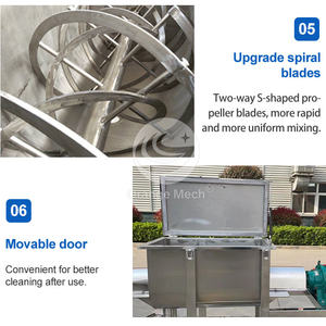 Mélangeur industriel de savon en poudre ORME Machine de mélange de détergent Mélangeur à ruban d'une capacité de 300kg 1000kg à vendre - Product Image 5